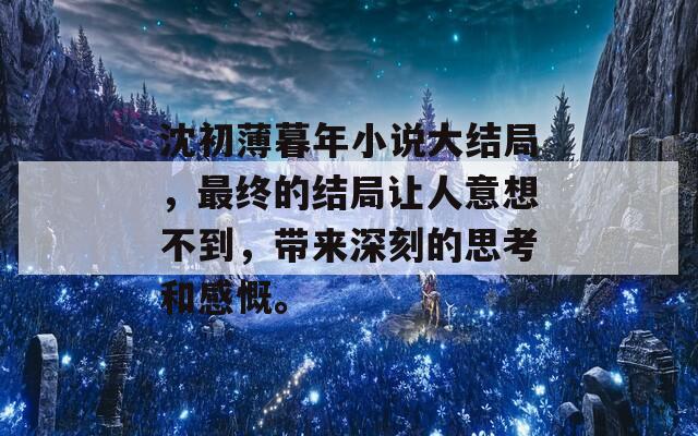 沈初薄暮年小说大结局，最终的结局让人意想不到，带来深刻的思考和感慨。