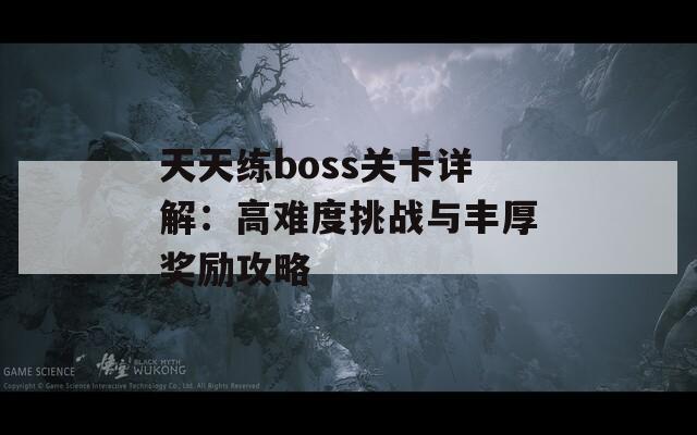 天天练boss关卡详解：高难度挑战与丰厚奖励攻略