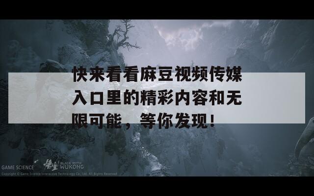 快来看看麻豆视频传媒入口里的精彩内容和无限可能，等你发现！
