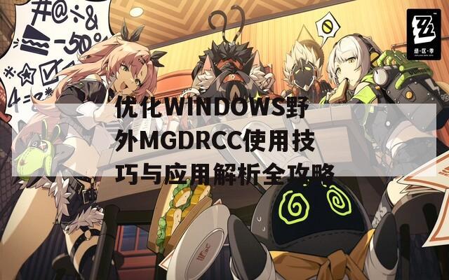 优化WINDOWS野外MGDRCC使用技巧与应用解析全攻略