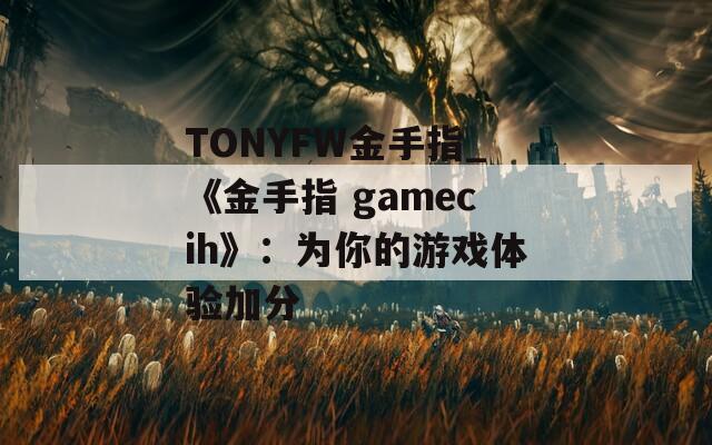 TONYFW金手指_《金手指 gamecih》：为你的游戏体验加分