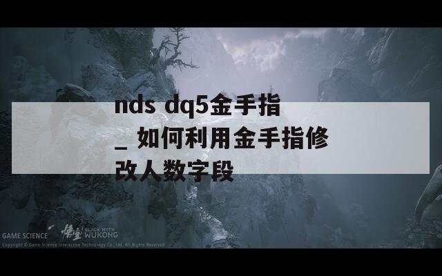 nds dq5金手指_ 如何利用金手指修改人数字段